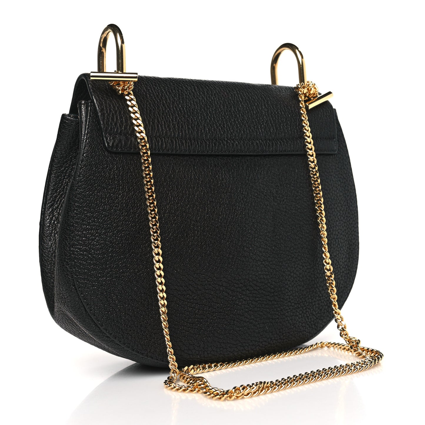 Grained Lambskin Mini Drew Shoulder Bag Black