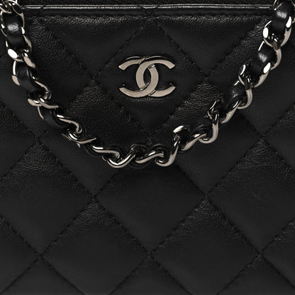 Chanel Lambskin Quilted Small Clutch With Chain Black 11 of 13