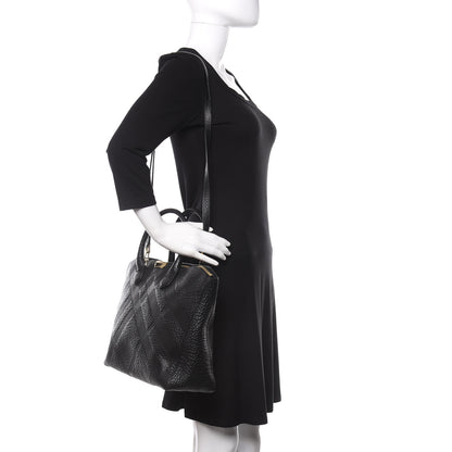Burberry Signature Grain Medium Dewsbury Tote Black 2 of 10