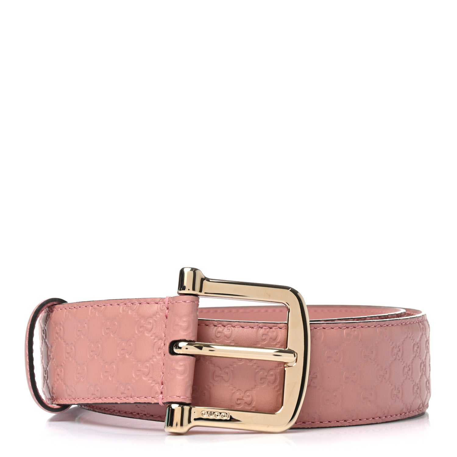 Gucci Soft Microguccissima Margaux Calfskin Belt 85 34 Soft Pink 1 of 5