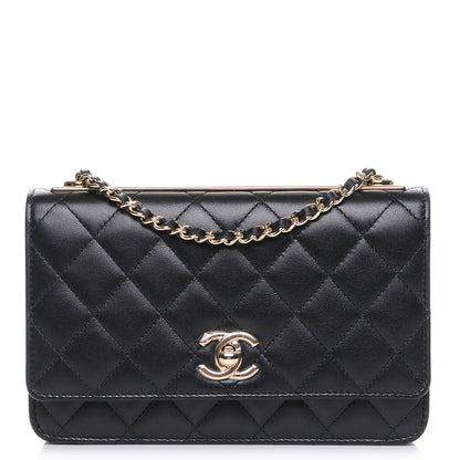 Chanel Lambskin Quilted Trendy CC Wallet On Chain WOC Black 1 of 11