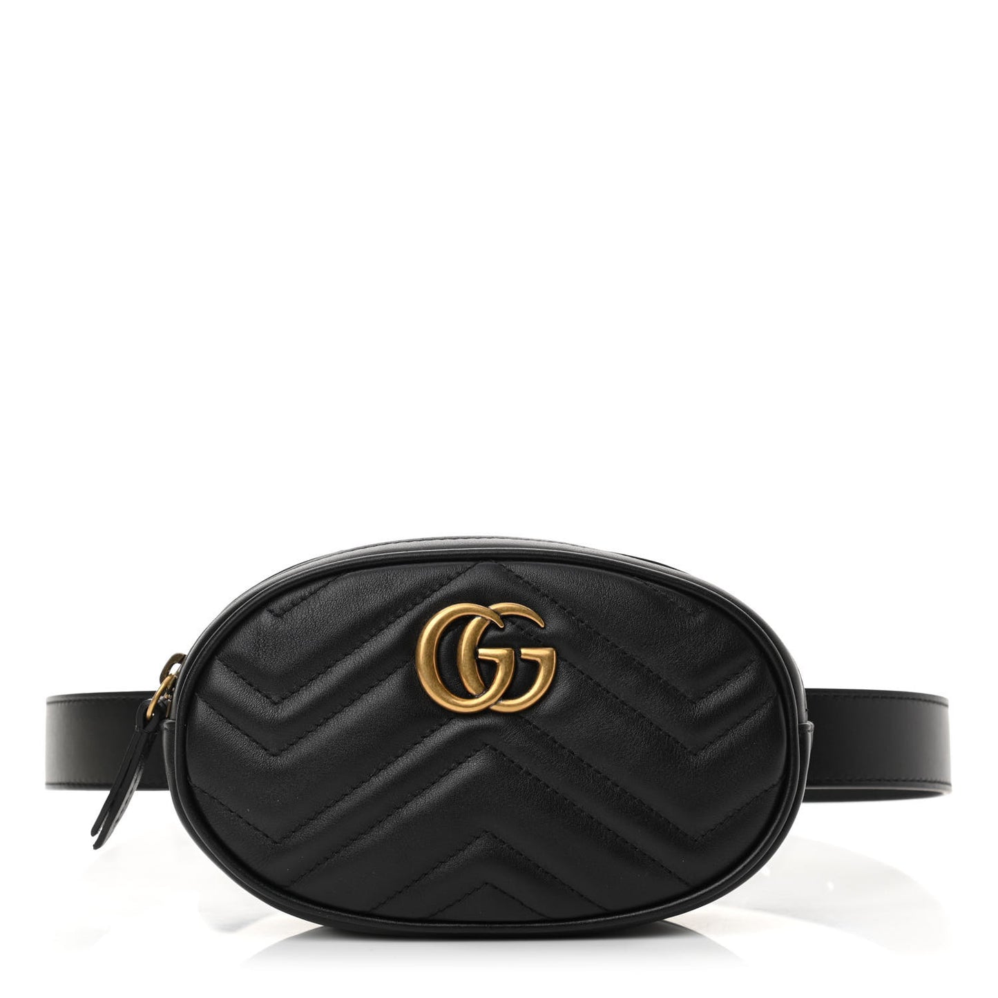 Calfskin Matelasse GG Marmont Belt Bag 85 34 Black