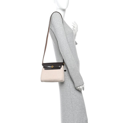 Hermes Military Toile Vache Hunter Herbag Zip Retourne 20 Ecru Beige Ebene 2 of 12
