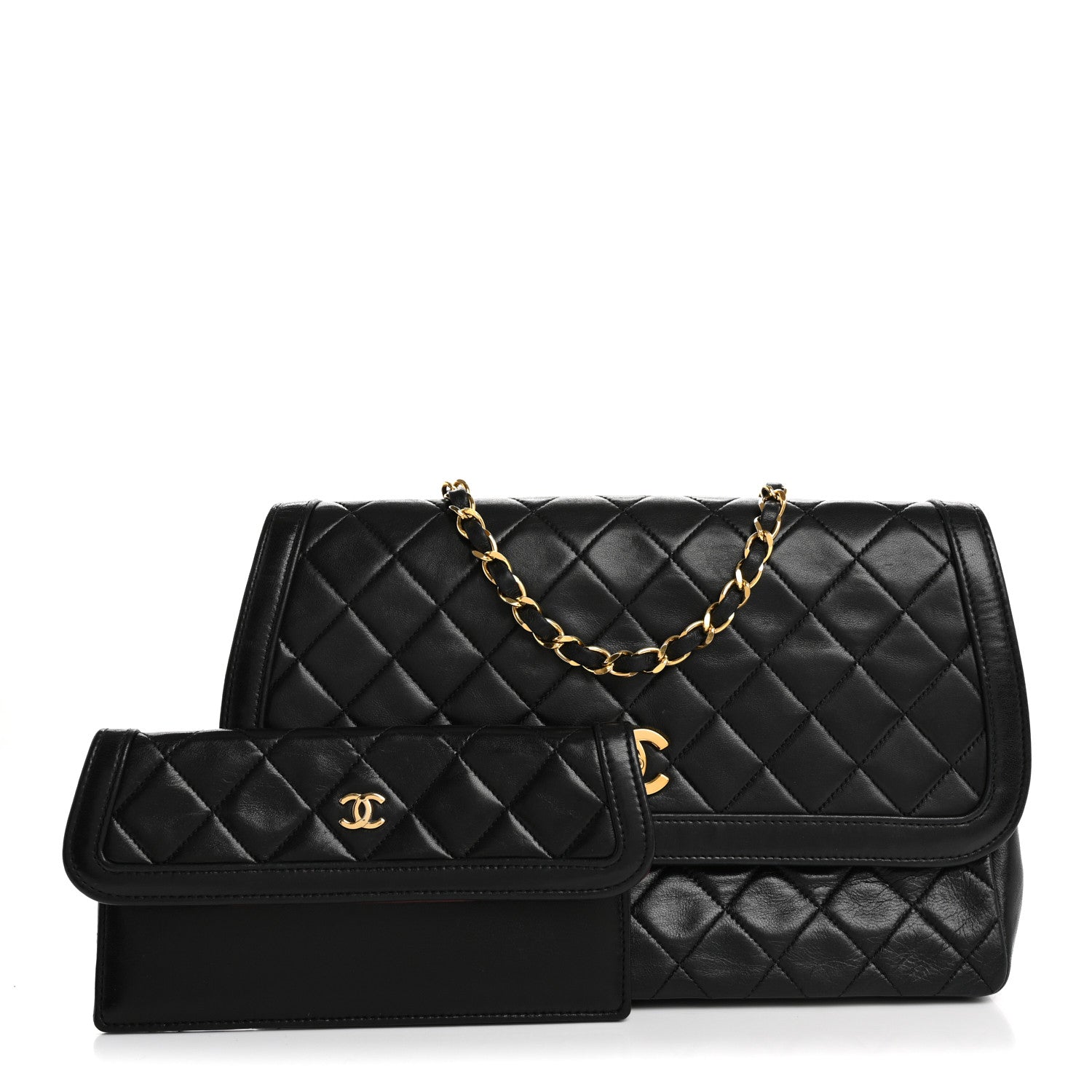 Chanel Lambskin Quilted Medium Single Flap Black 17 of 17