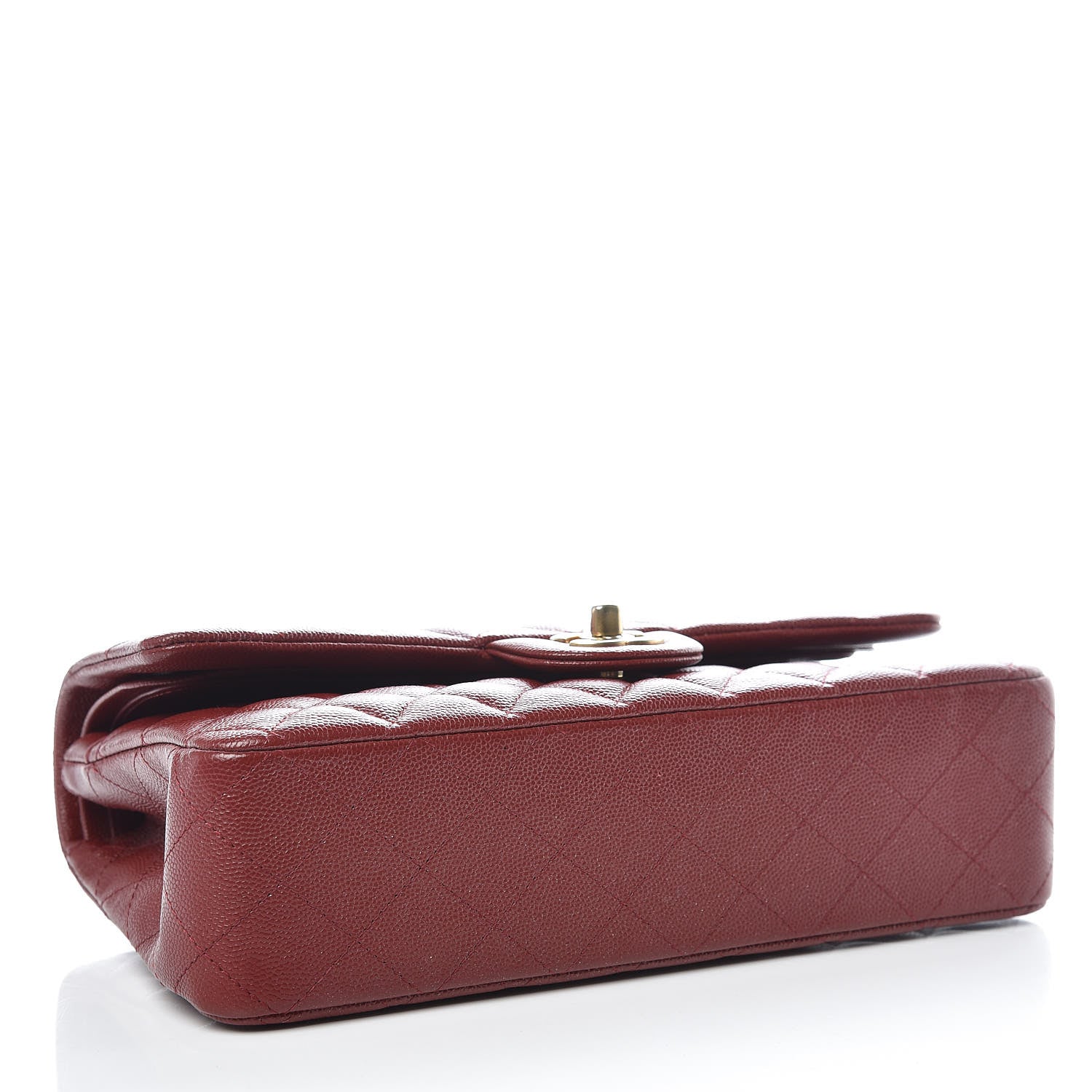 Chanel Iridescent Caviar Quilted Medium Double Flap Burgundy 5 of 10