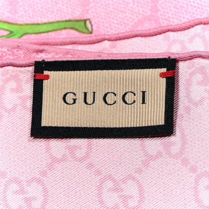 Gucci Silk Twill Flora Beauty Square Scarf Roseate 3 of 3