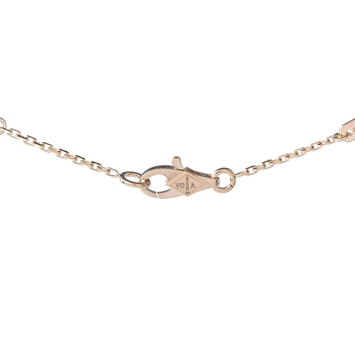 18K Yellow Gold Mother of Pearl Sweet Alhambra Pendant Necklace