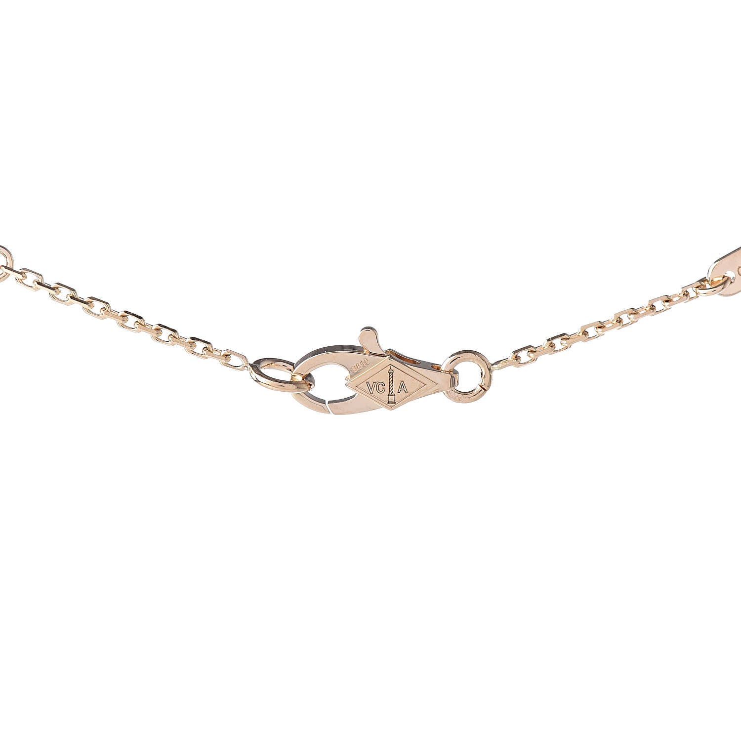Van Cleef & Arpels 18K Yellow Gold Mother of Pearl Sweet Alhambra Pendant Necklace 6 of 8