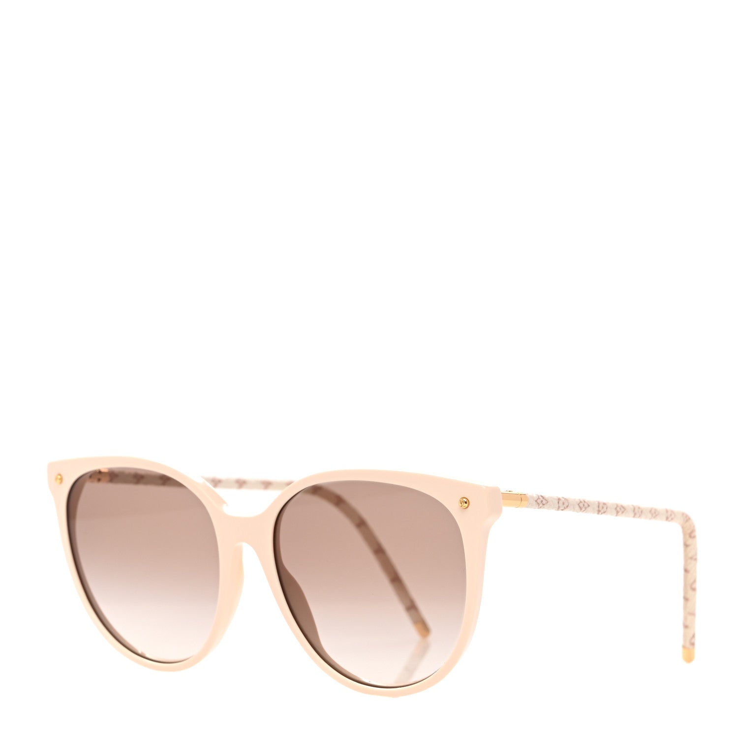 Louis Vuitton Monogram Acetate LV First Round Sunglasses Z1710W White 1 of 7