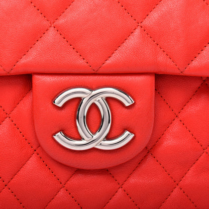 Chanel Washed Lambskin Quilted Maxi Chain Around Flap Red 10 of 11