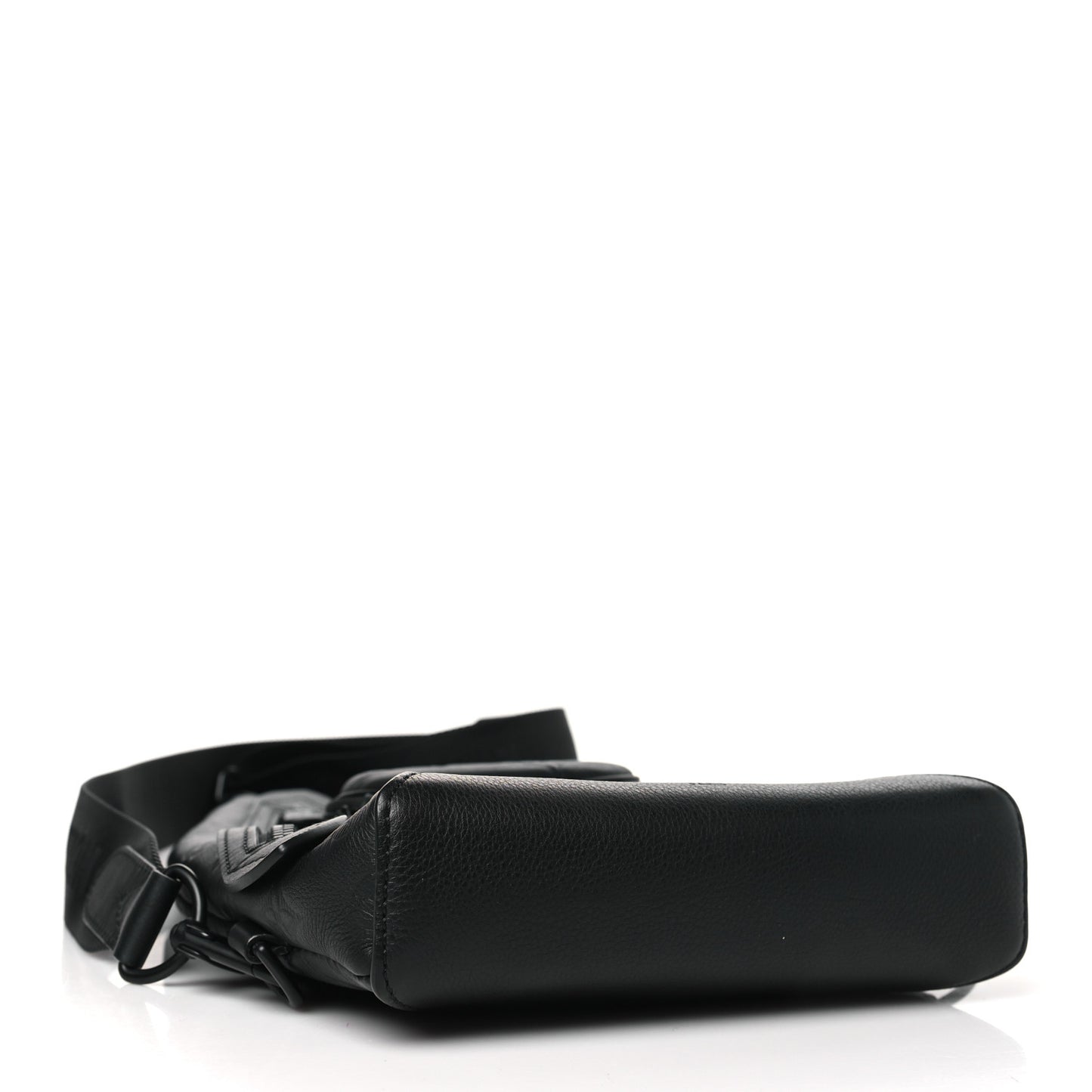 Calfskin Shadow Monogram Duo Slingbag Black