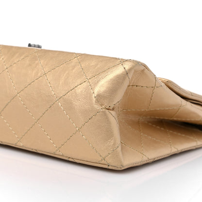 Chanel Metallic Aged Calfskin Quilted 2.55 Reissue 226 Flap Gold 9 of 11