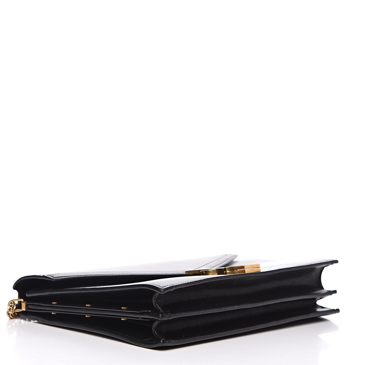 Smooth Calfskin Monogram Cassandra Clasp Black