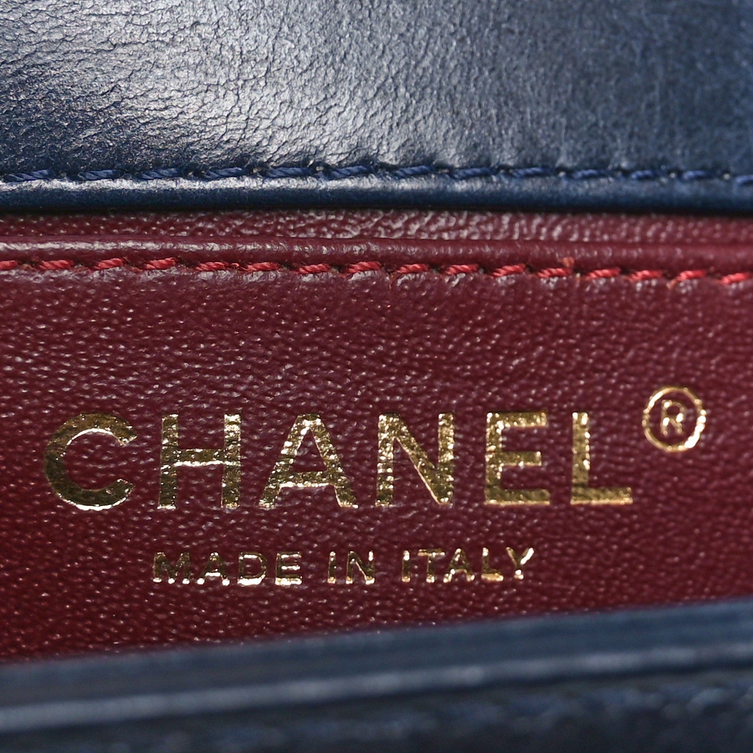 Chanel Calfskin Embossed Small Paris Salzburg Boy Flap Navy 5 of 10