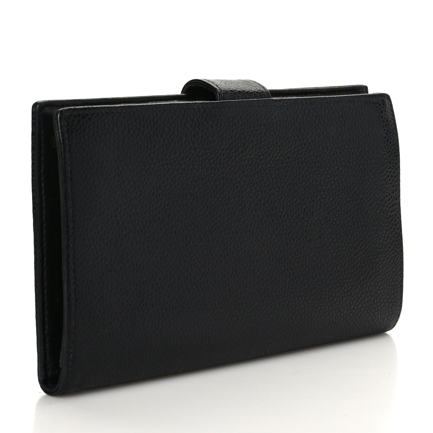 Caviar Timeless CC French Long Wallet Black