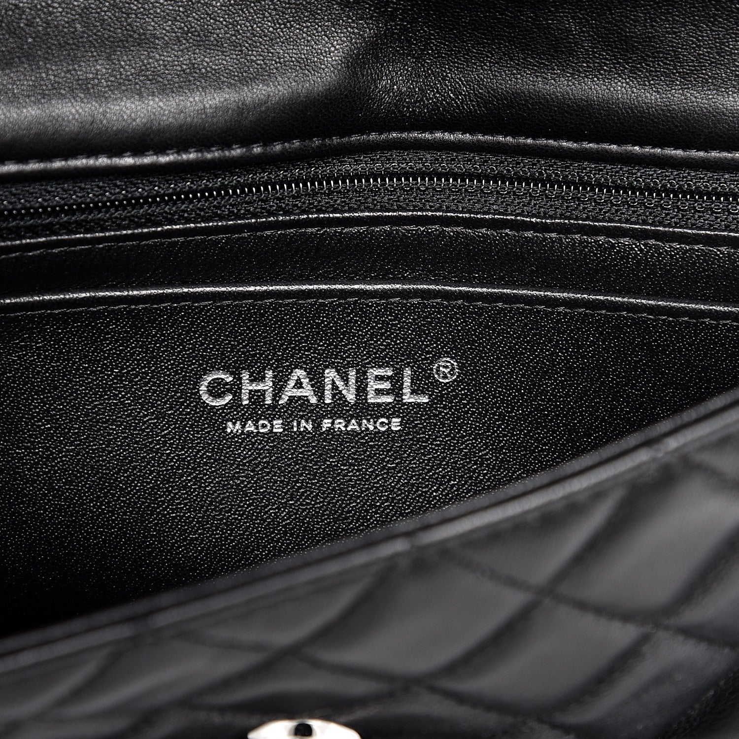 Chanel Lambskin Quilted Mini Rectangular Flap Black 6 of 8