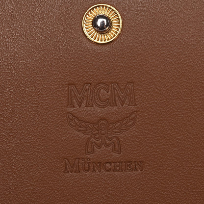 MCM Visetos Studded Chain Wallet Cognac 6 of 9