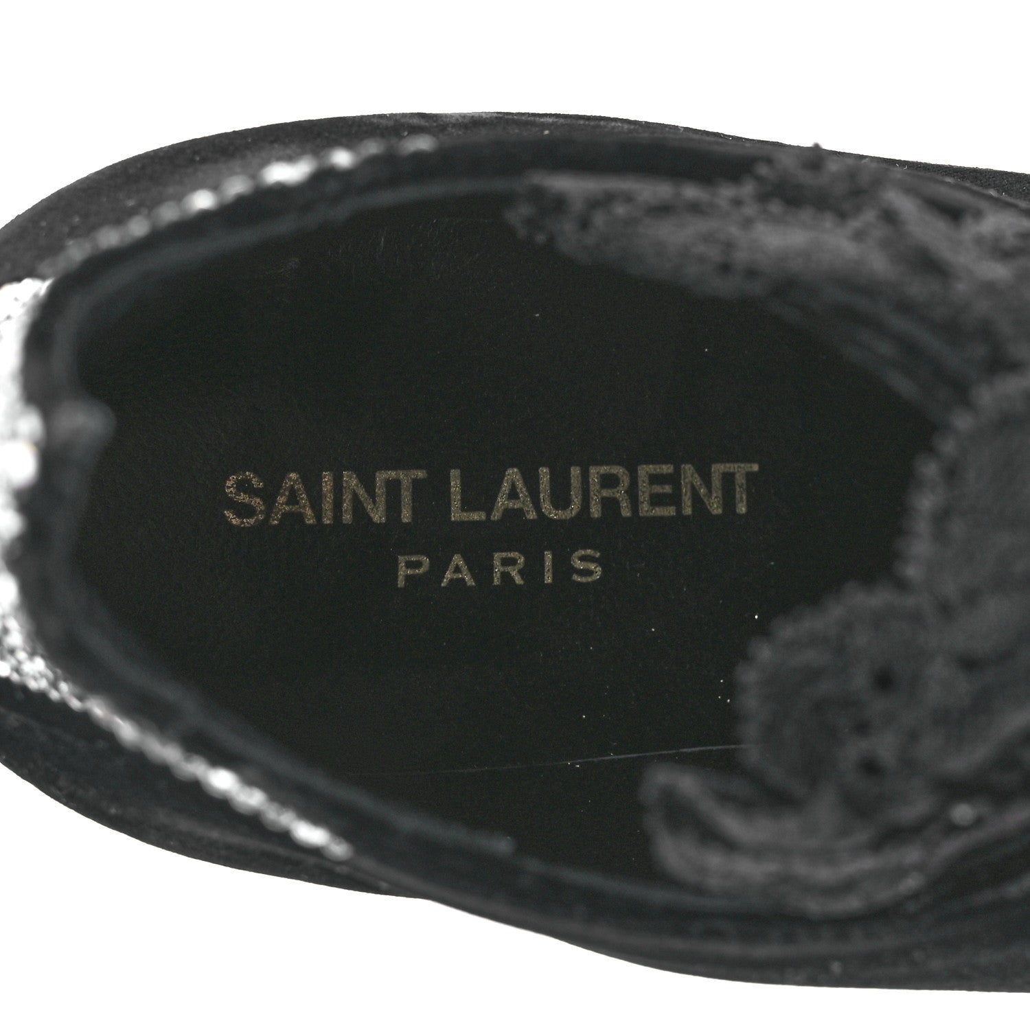 Saint Laurent Velluto Master Crystal Embellished Blaze 45 La Strass Ankle Boots 39 Black 9 of 10