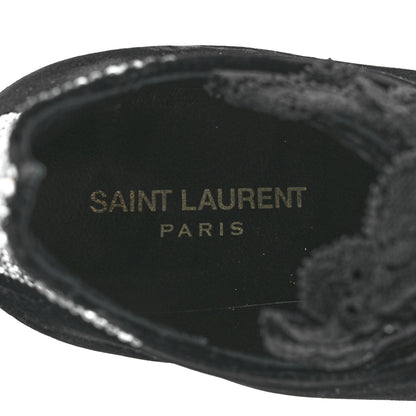 Saint Laurent Velluto Master Crystal Embellished Blaze 45 La Strass Ankle Boots 39 Black 9 of 10