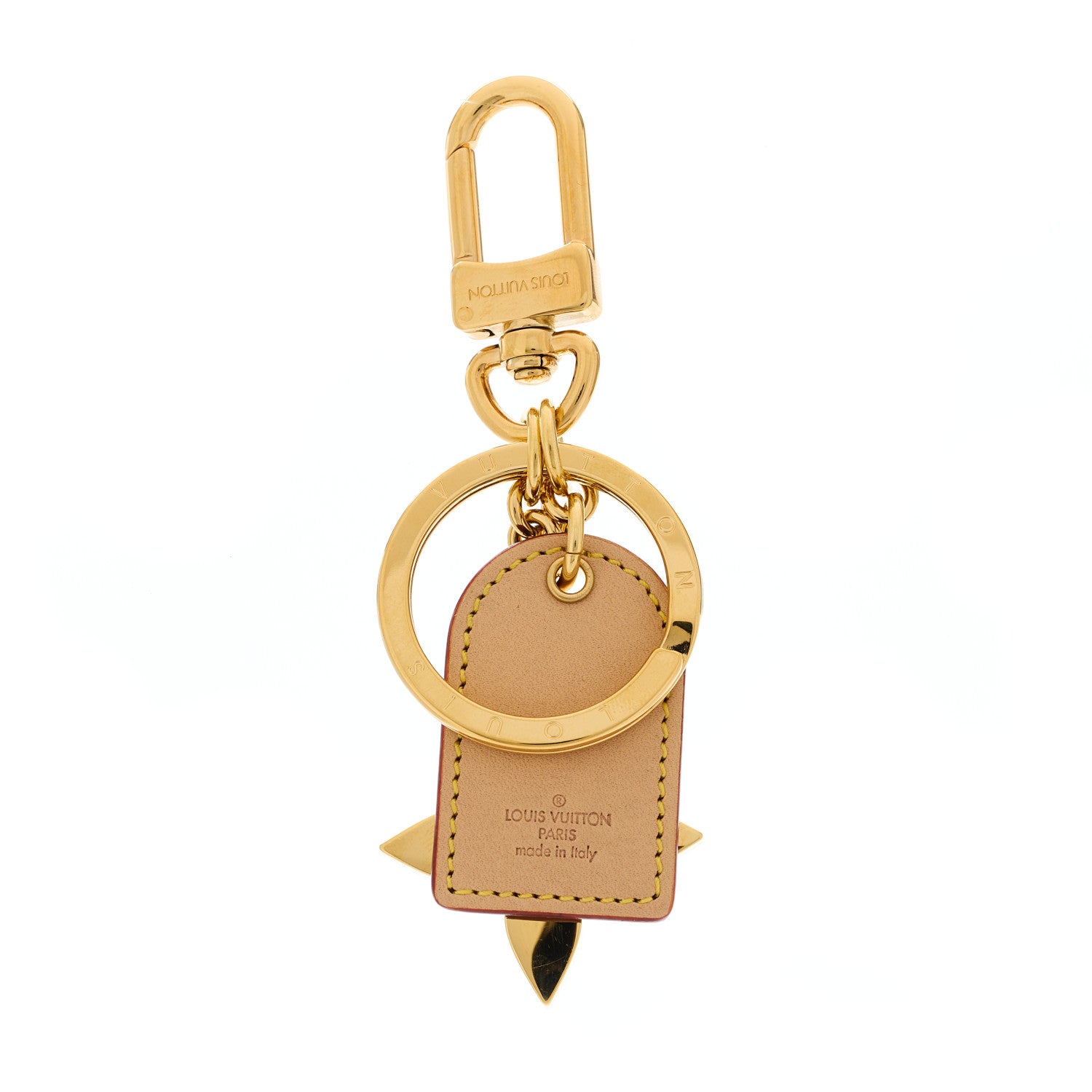 Louis Vuitton Monogram LV For You And Me Bag Charm Key Holder Gold 4 of 5