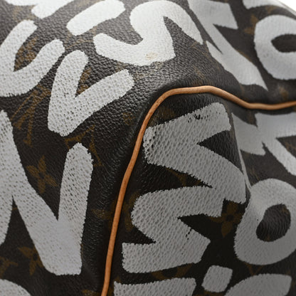 Louis Vuitton Graffiti Keepall 50 Silver 9 of 12