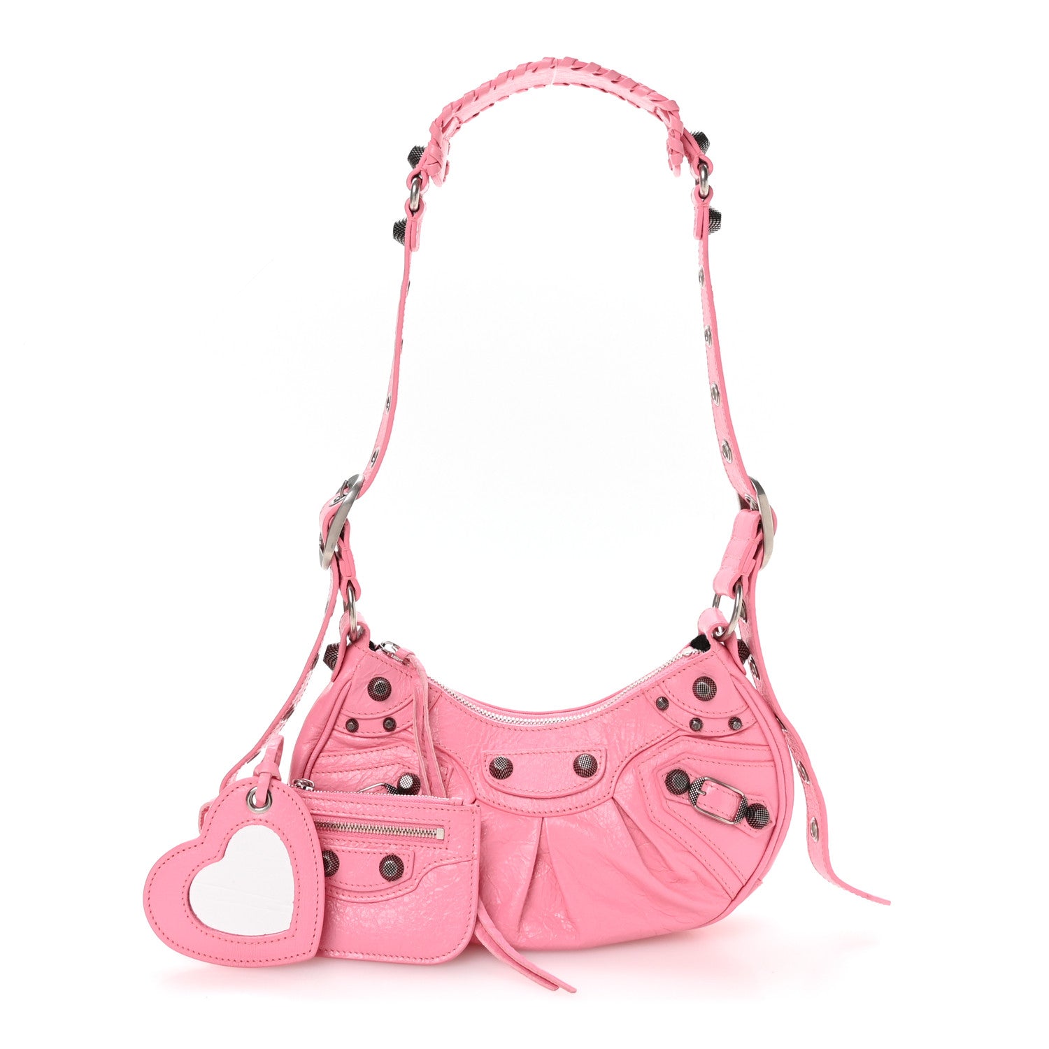Balenciaga Agneau Arena Le Cagole Shoulder Bag XS Candy Pink 3 of 12