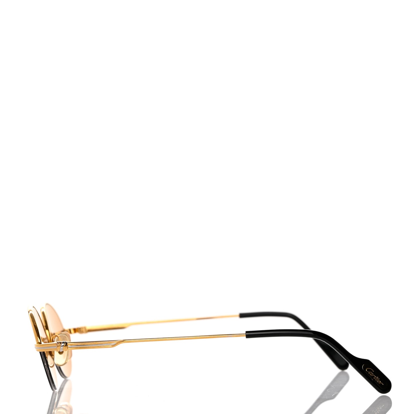 Rimless St Honore Oval 135 Sunglasses Brown Gold