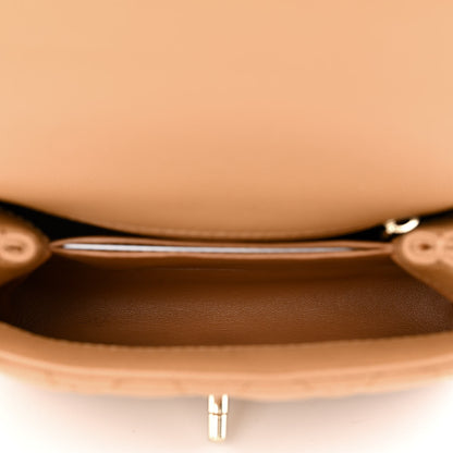 Chanel Caviar Lizard Embossed Quilted Extra Mini Coco Handle Flap Brown 5 of 11