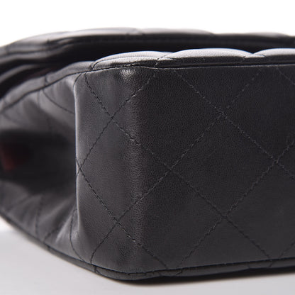 Chanel Lambskin Quilted Medium Double Flap Black 9 of 11