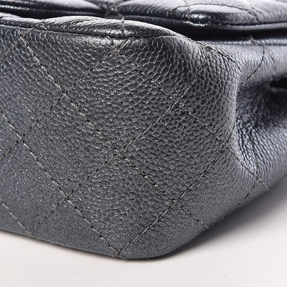 Chanel Metallic Caviar Quilted Mini Square Flap Dark Blue 9 of 11