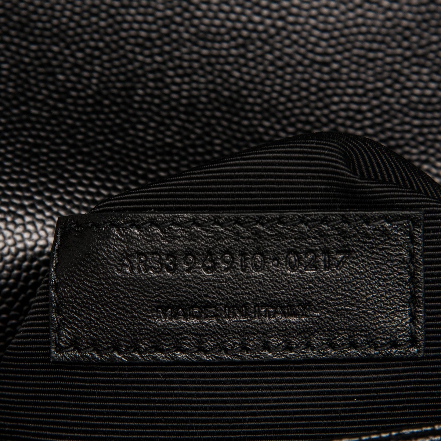Grain De Poudre Textured Mixed Matelasse Large Triquilt Monogram Satchel Black