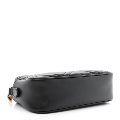 Gucci Calfskin Matelasse Small GG Marmont Chain Shoulder Bag Black 4 of 10