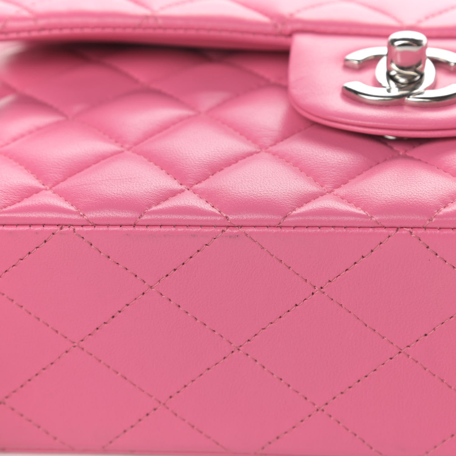 Chanel Lambskin Quilted Small Double Flap Pink 12 of 14