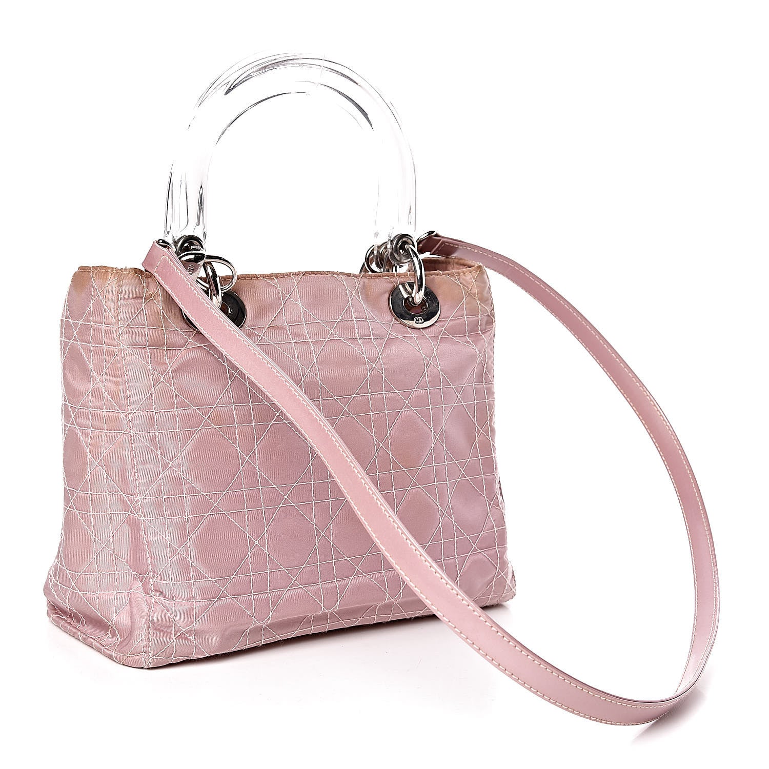 Christian Dior Satin Cannage Medium Lady Dior Pink 3 of 18