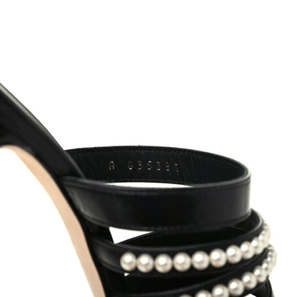 Chanel Laminated Lambskin CC Pearl Mules 37 Black 8 of 9