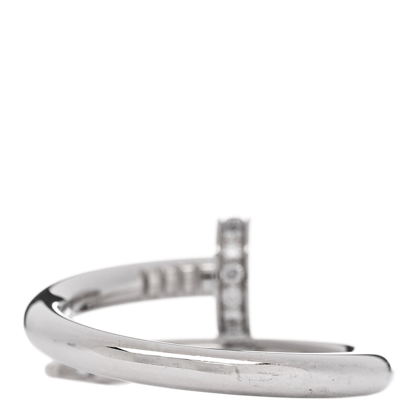 18K White Gold Diamond Juste Un Clou Ring 53 6.25