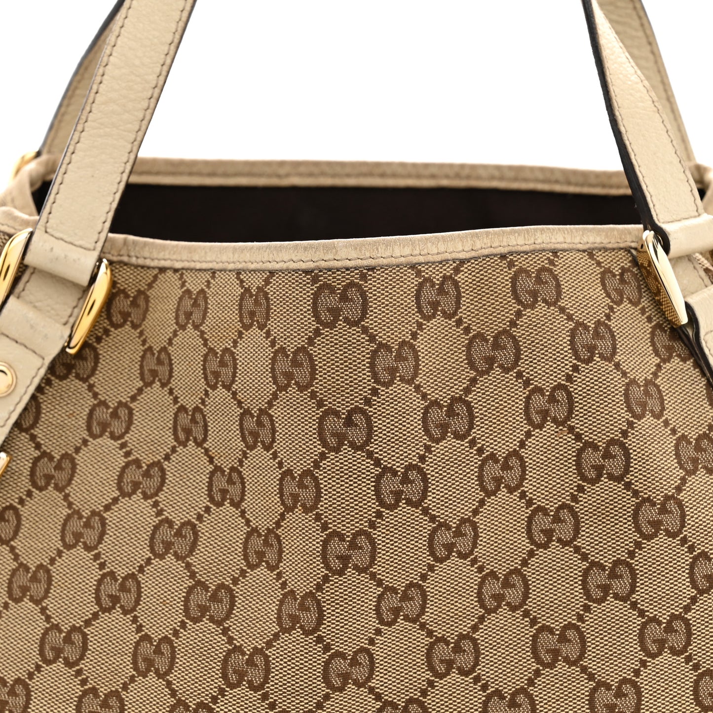 Monogram Medium Abbey Shoulder Bag Off White