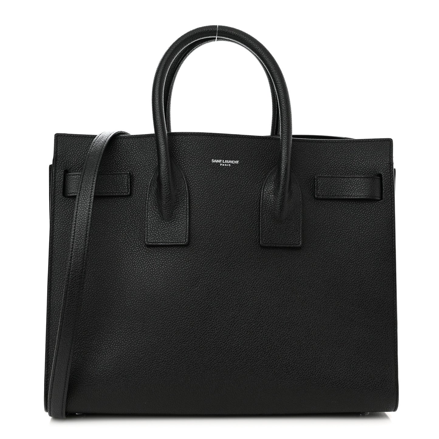 Grained Calfskin Small Sac De Jour Black