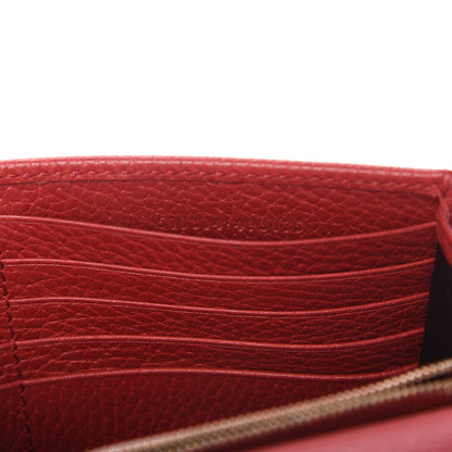 Gucci Dollar Calfskin Interlocking G Chain Wallet Red 9 of 11