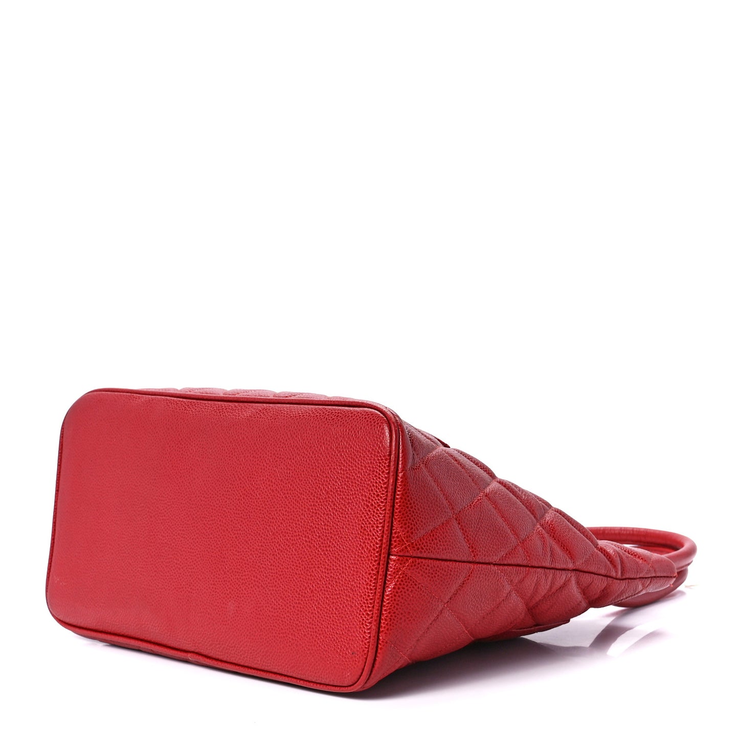 Caviar Quilted Medallion Tote Red