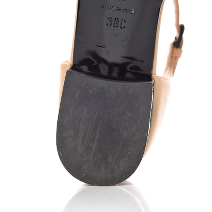 Chanel Lambskin Cap Toe CC Flats 38 Beige Black 13 of 16
