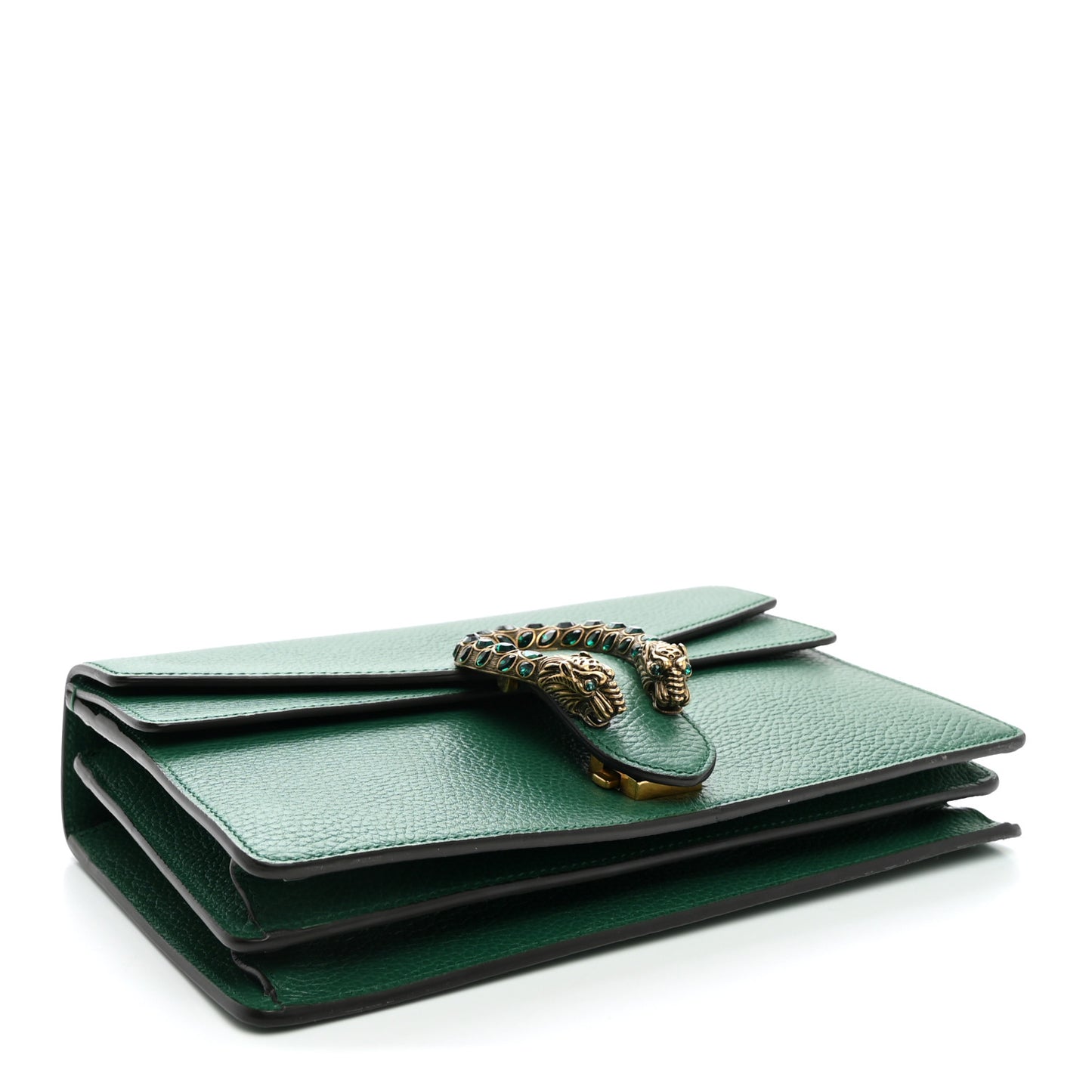 Pebbled Calfskin Small Dionysus Shoulder Bag Emerald