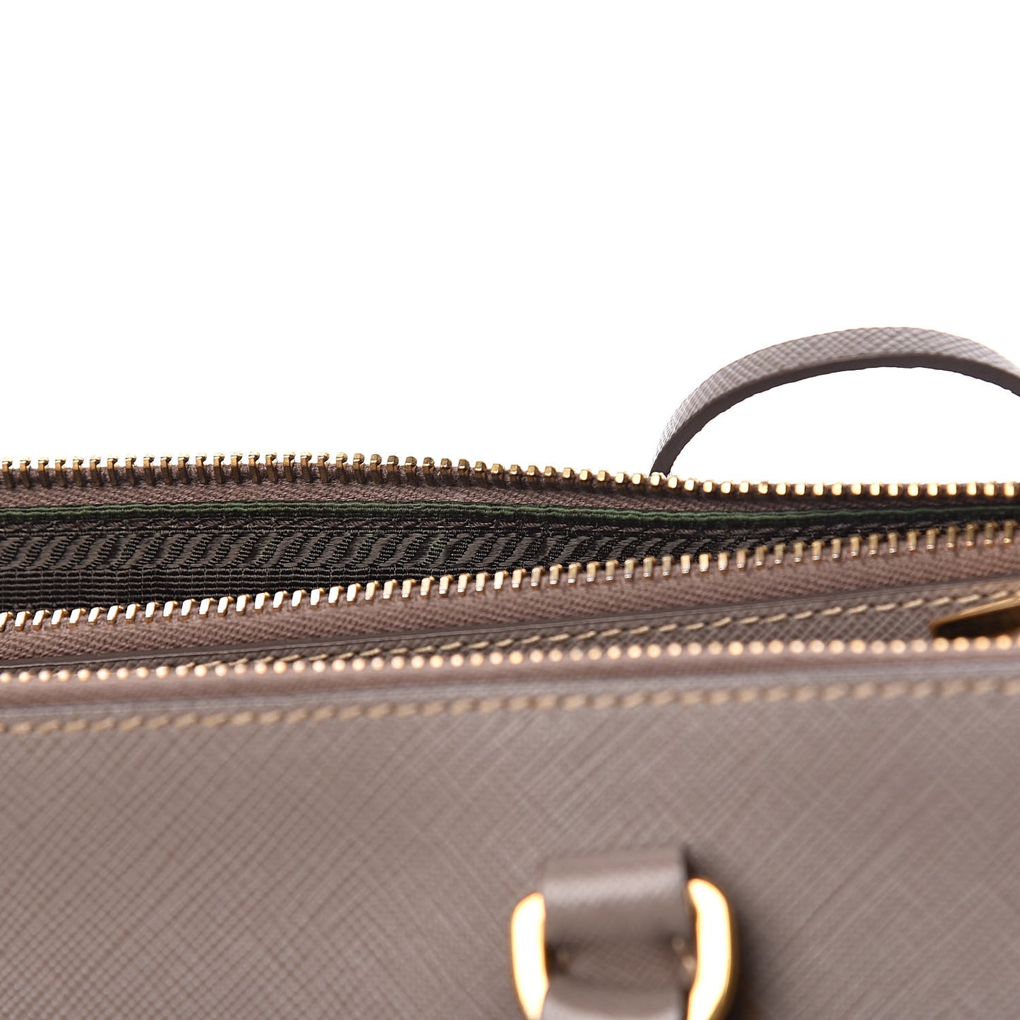 Saffiano Small Galleria Double Zip Tote Argilla