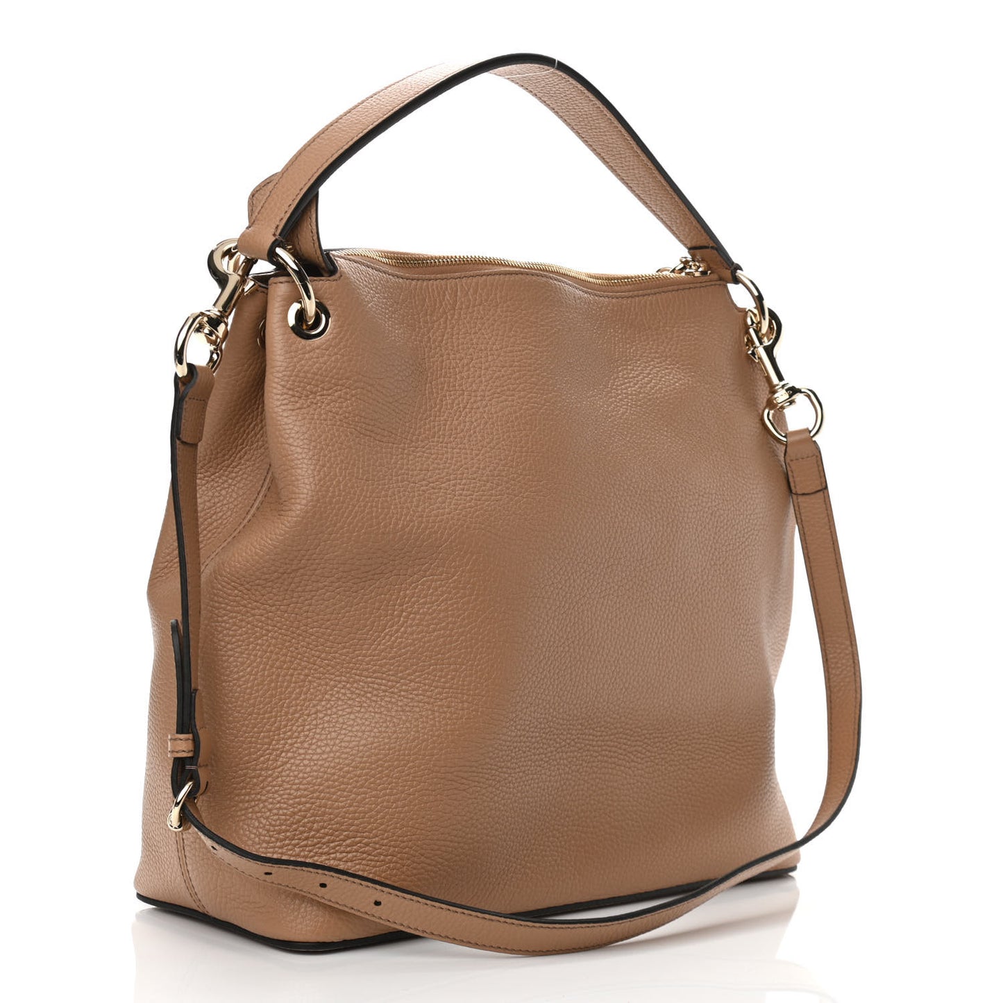 Pebbled Calfskin Large Soho Hobo Camelia