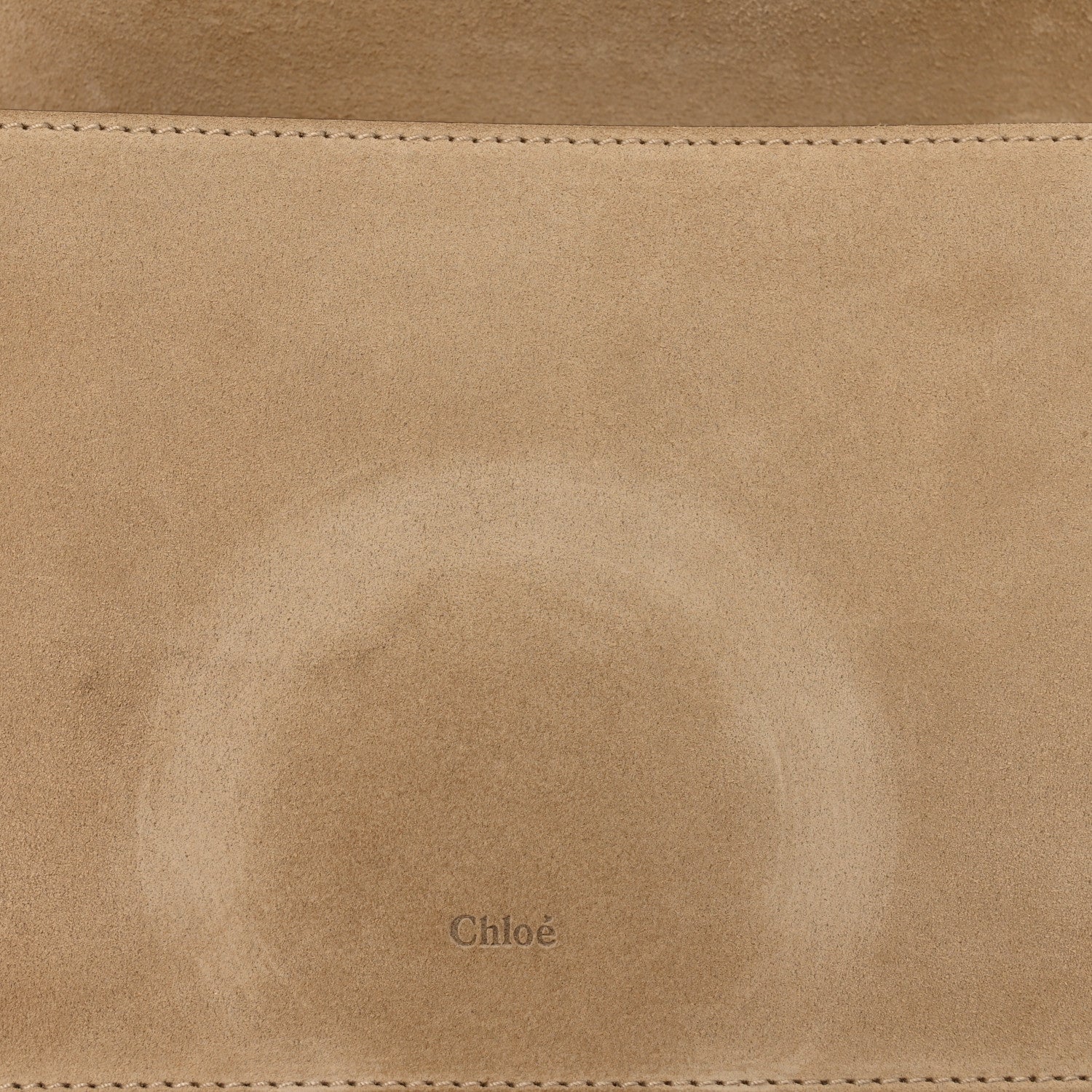 Chloe Calfskin Suede Gabrielle Clutch Cream Chestnut 11 of 17