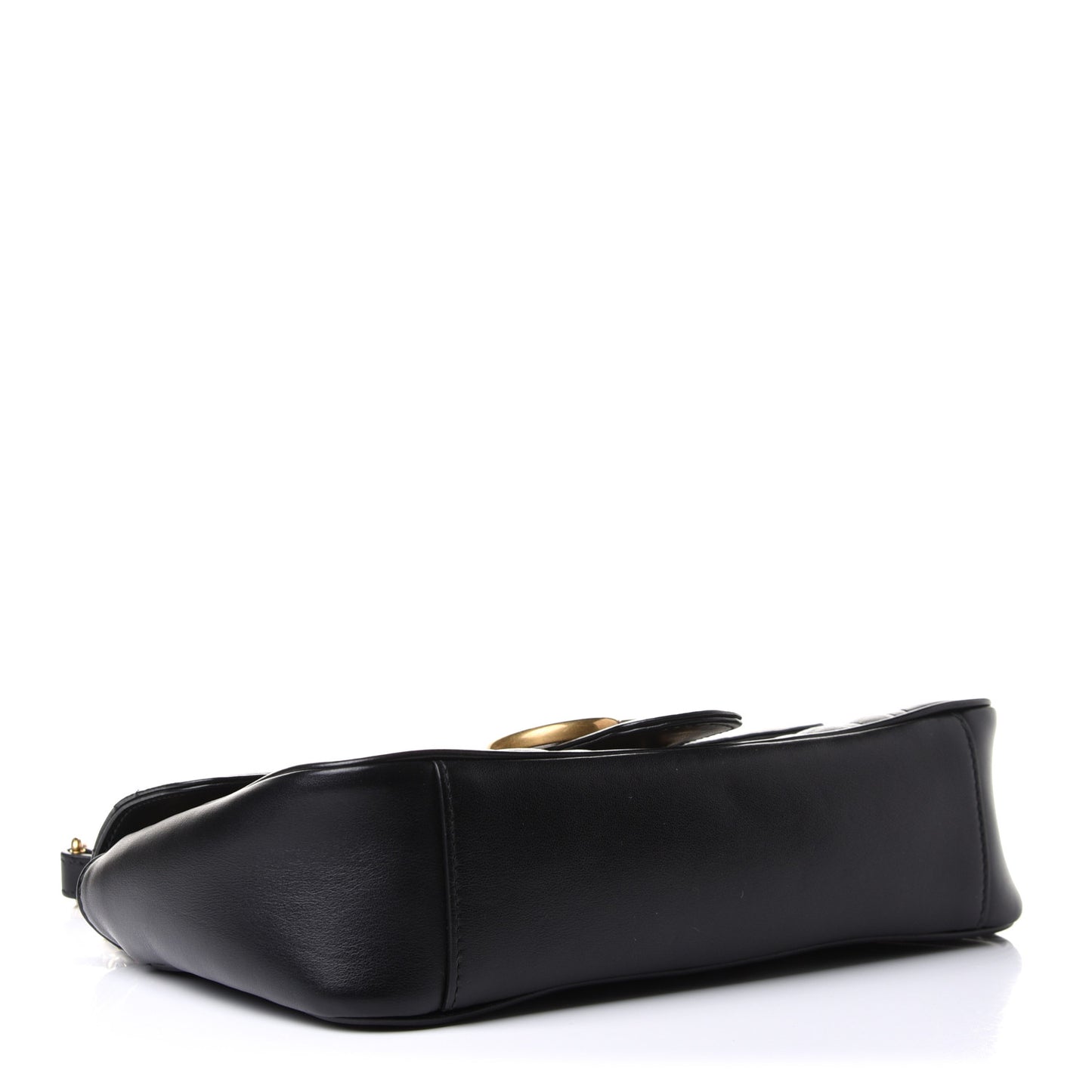 Calfskin Matelasse Small GG Marmont Shoulder Bag Black