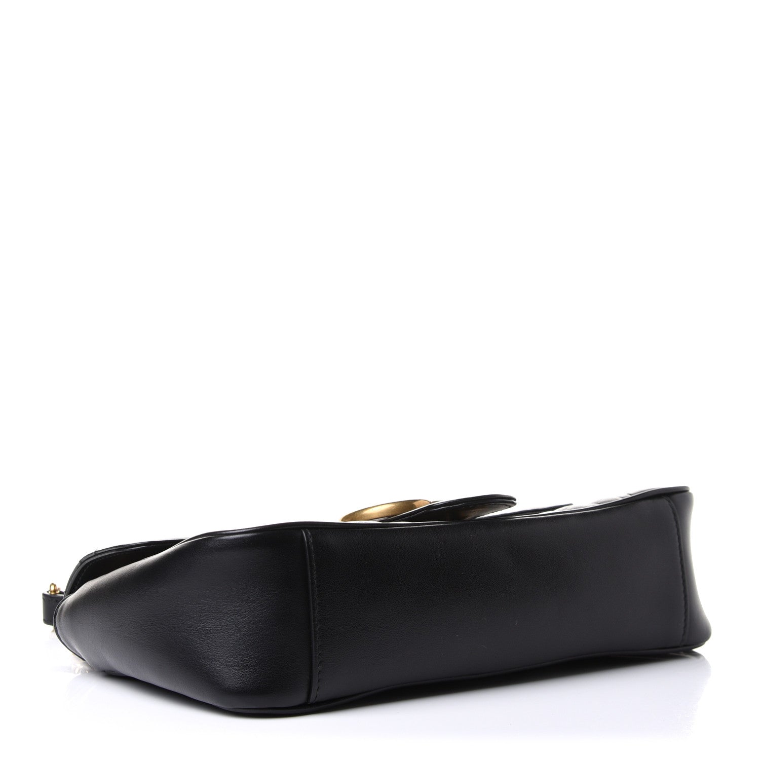 Gucci Calfskin Matelasse Small GG Marmont Shoulder Bag Black 4 of 12