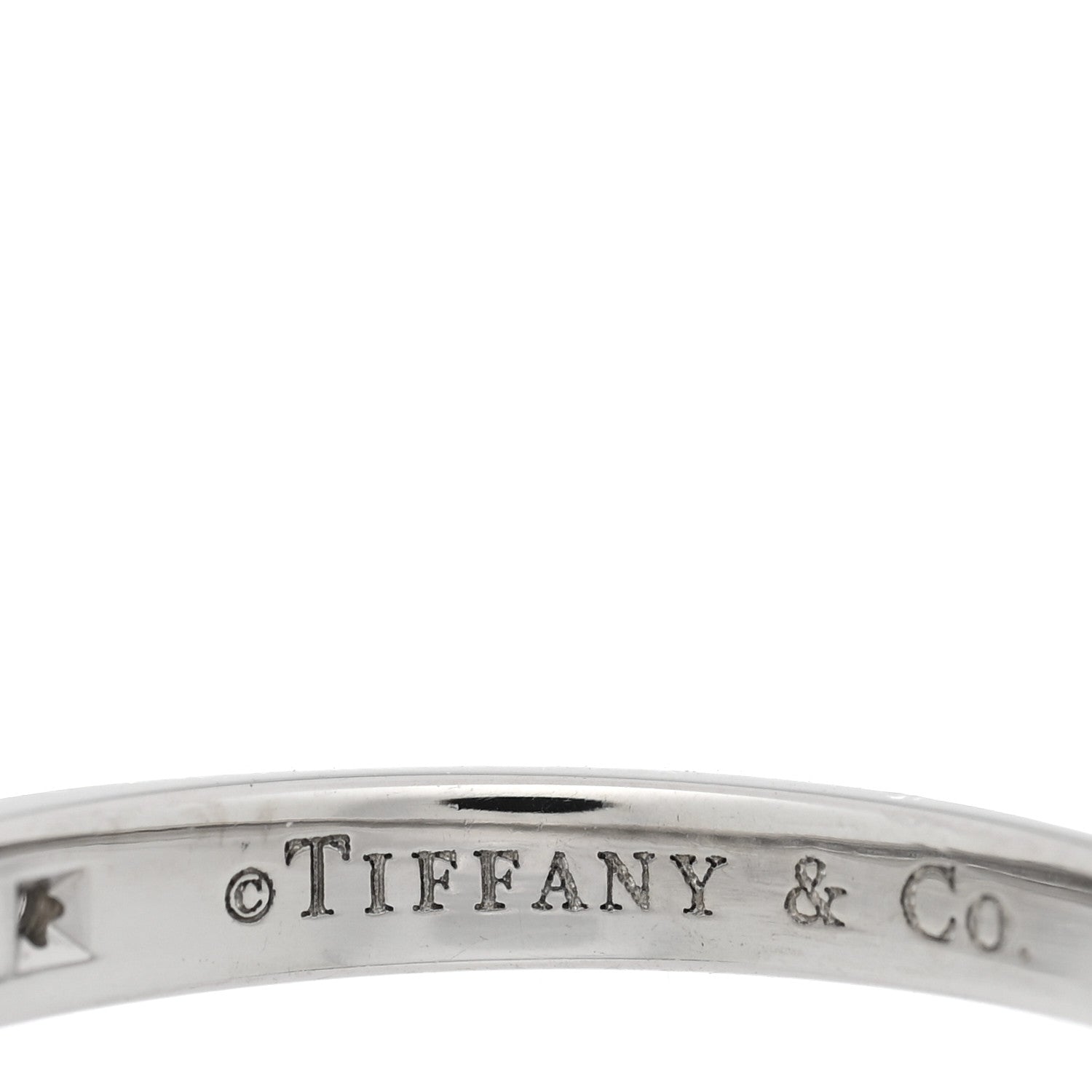 Tiffany Platinum Diamond 2.5mm Half Circle Wedding Band Ring 48 4.5 4 of 4
