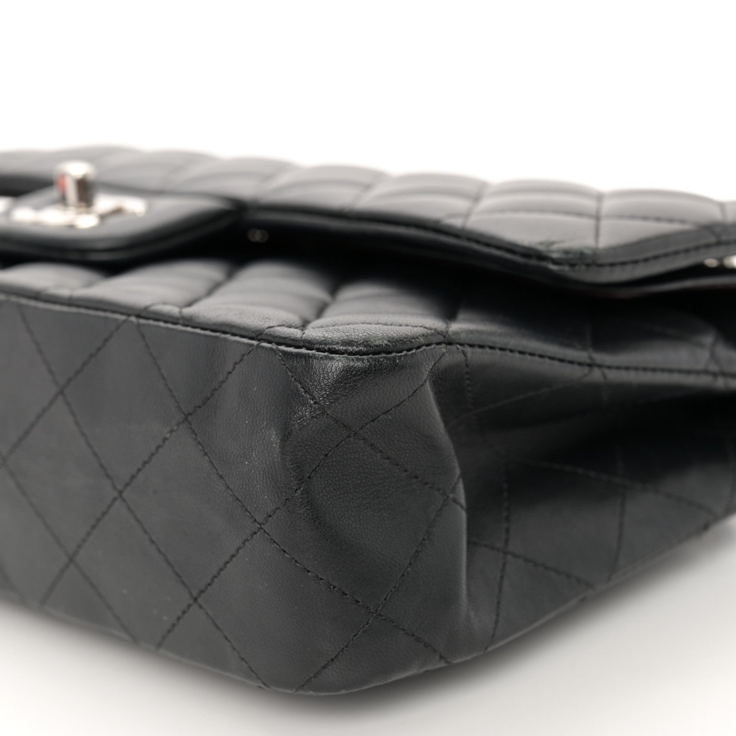 Chanel Lambskin Quilted Medium Double Flap Black 10 of 16