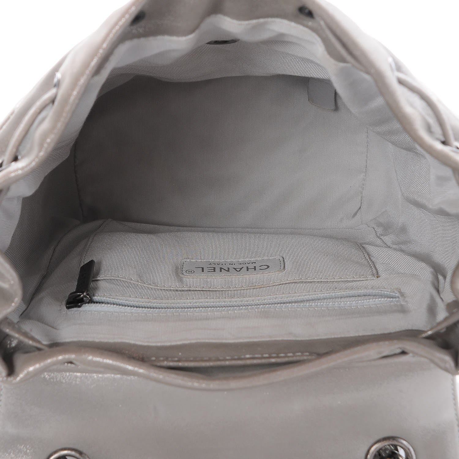 Chanel Metallic Calfskin Chevron Quilted Small Urban Spirit Backpack Silver 5 of 7